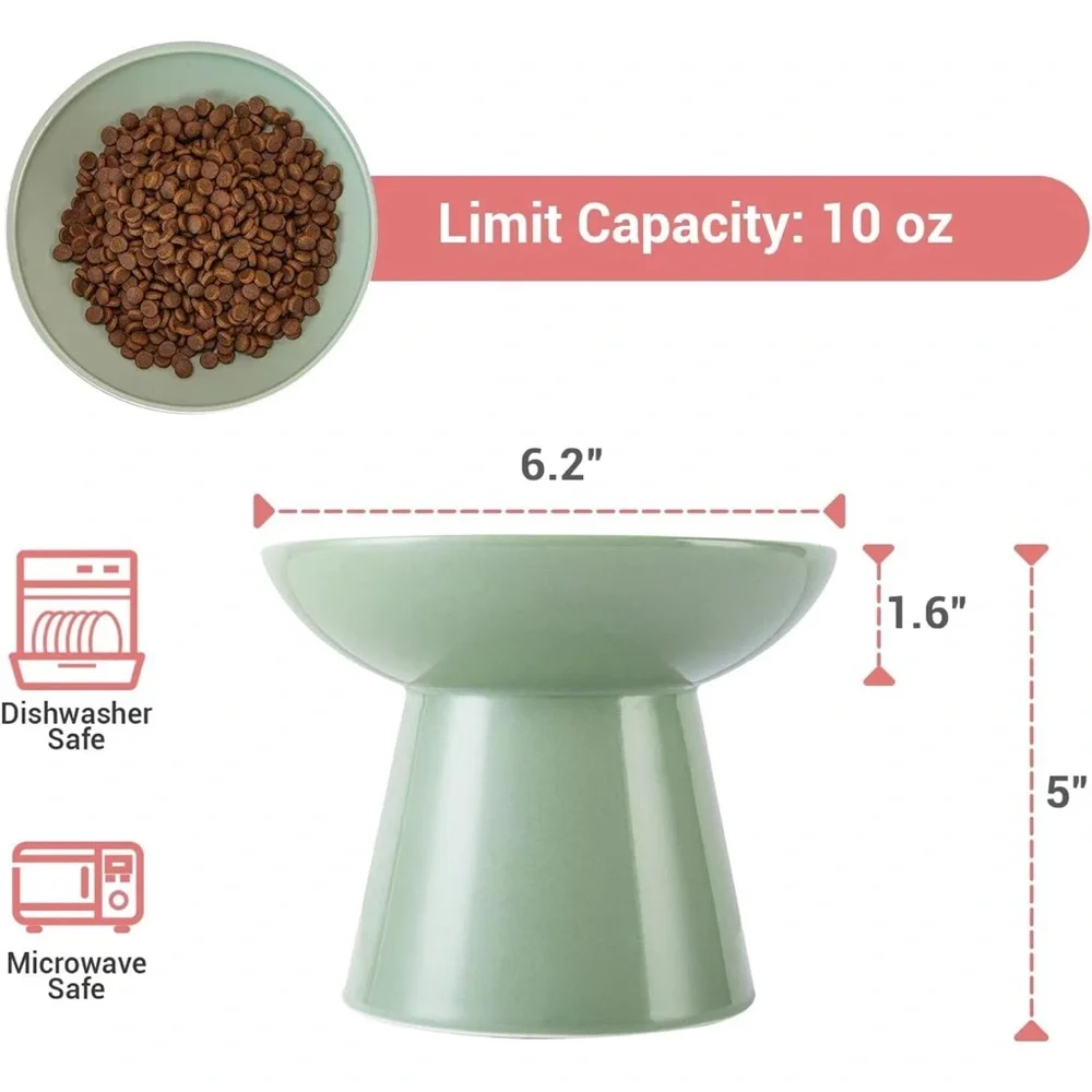 Elevated Green Pet Bowl